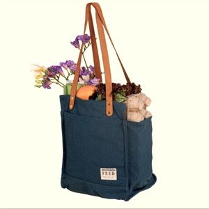 FEED Project Canvas Market Tote, navy
